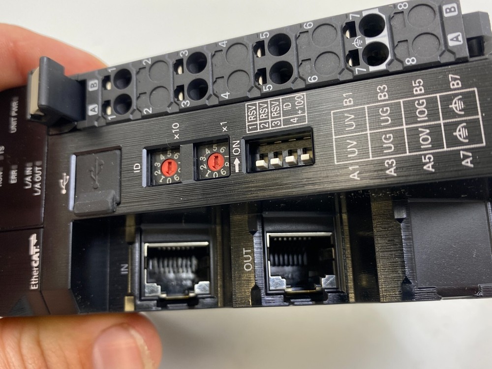 Omron NX-ECC203 EtherCat Communication Coupler 2Port 10 Amp 5-24VDC Series NX