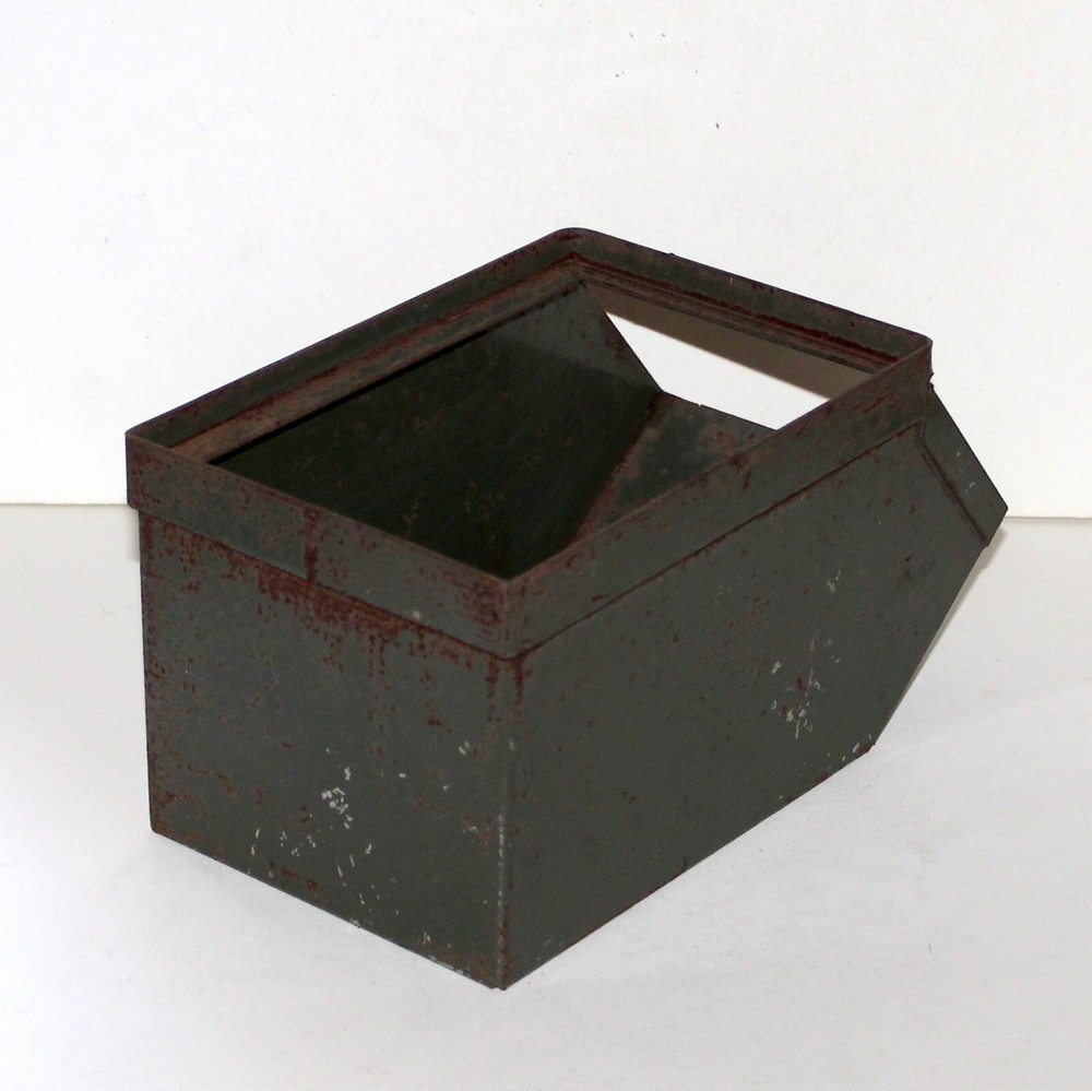 Vintage Stackbin No 0 stackable hardware organizer industrial Pawtucket green