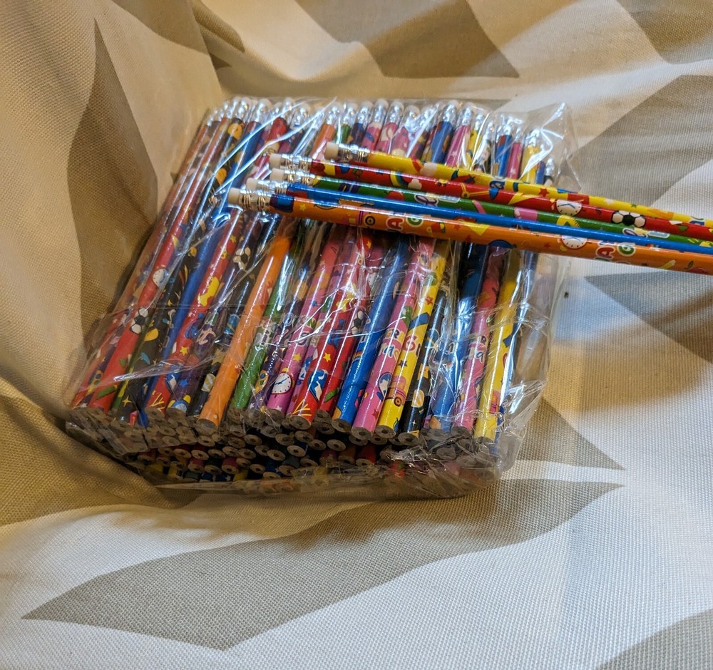 144 total Class Pack, Congrats Grad Pencil with Eraser 8 variations with 18 each