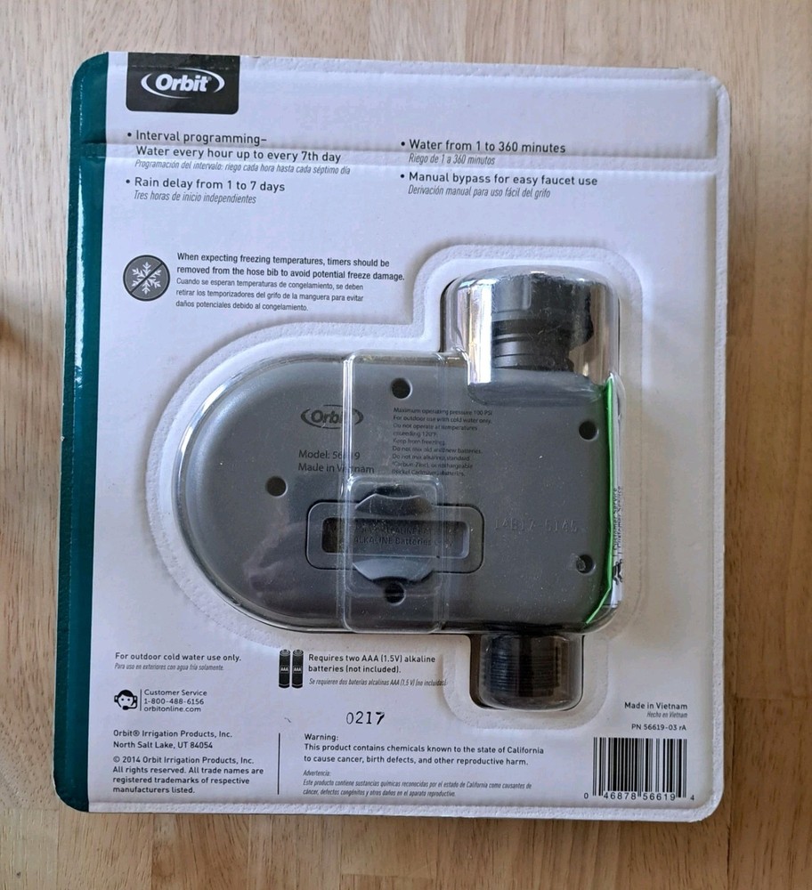 ORBIT HOSE FAUCET TIMER New In Package