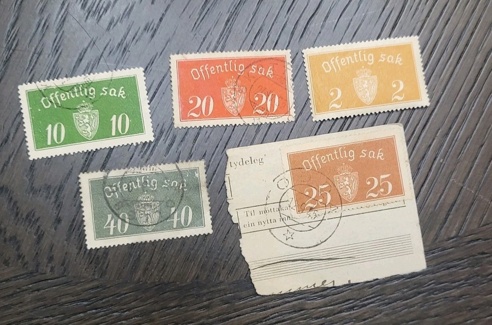 NORWAY - Offentlig Sak OFFICIALS (OFFSET PRINTED) - PARTIAL SET 1933 - 1935