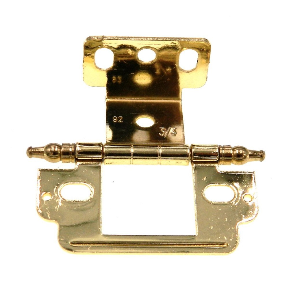 Amerock Polished Brass Inset Cabinet Hinge Partial Wrap Minaret Tip PK3180TMPB