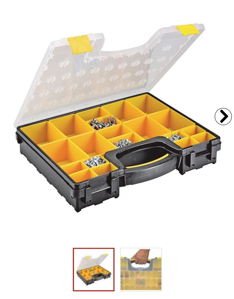 STOREHOUSE 20-Bin Medium Portable Parts Storage Case
