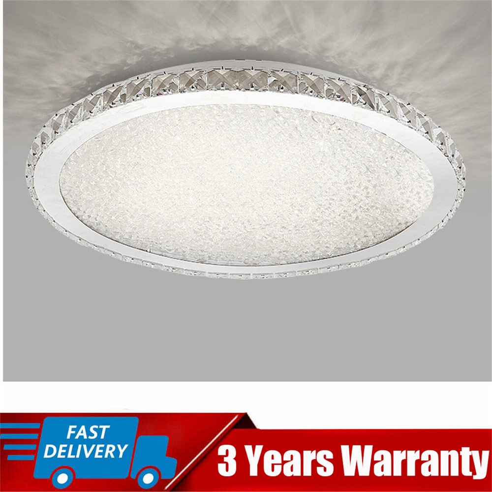 Modern Crystal LED Ceiling Light Fixture Pendant Lamp Flush Mount Chandelier 30W