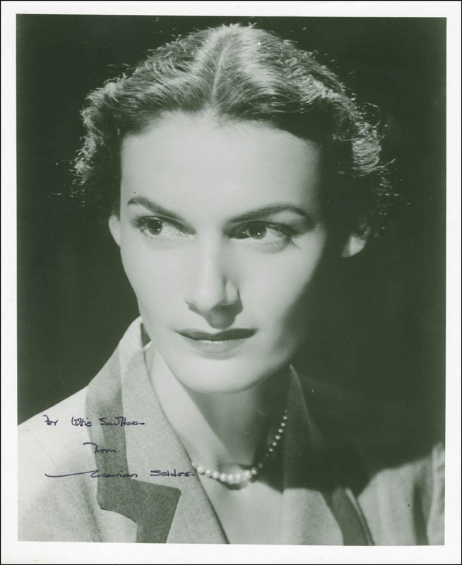 MARIAN SELDES - AUTOGRAPHED INSCRIBED PHOTOGRAPH