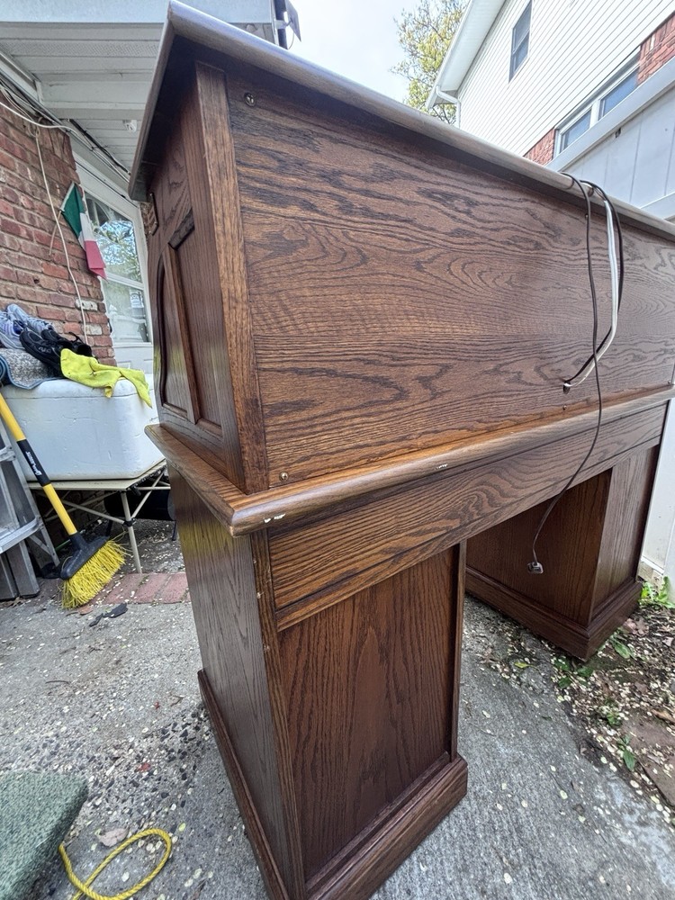 Arts & Crafts Solid Oak Roll Top Desk