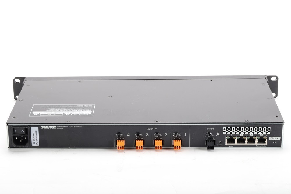 Shure MXWANI4 Microflex Wireless 4-Channel Audio Network Interface