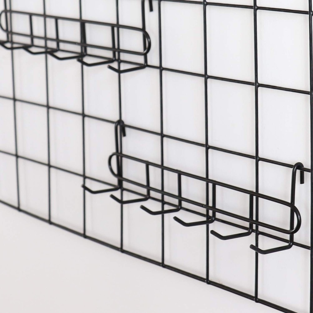 Storage Hooks Rack, 2 Pack - Iron Wire Grid Hooks for Wall Mount Storage and ...