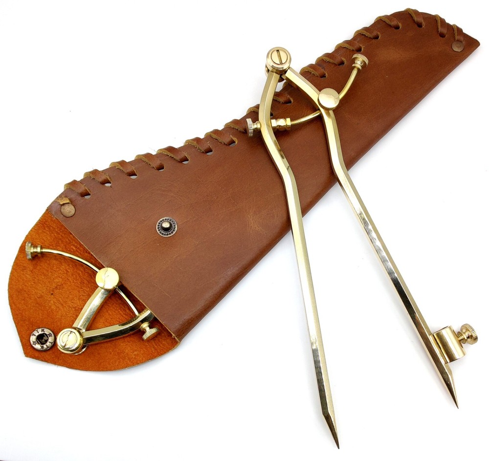 Large Pencil Marking Compass Circle Leather Scratch Compass Maker Wing Divider,