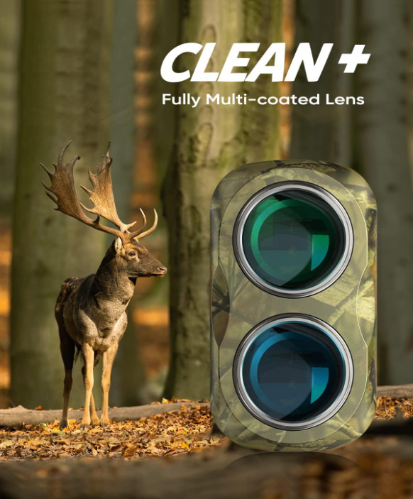 Hunting Rangefinder, 800 Yards Laser, Bow Mode, Angle/Height/Distance, Case