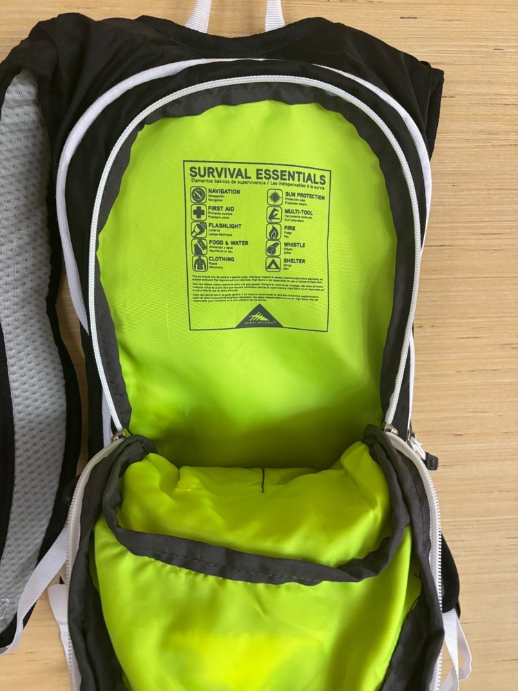 High Sierra Slim Hydration Multi Pocket Hiking Backpack Air Flow Cooled