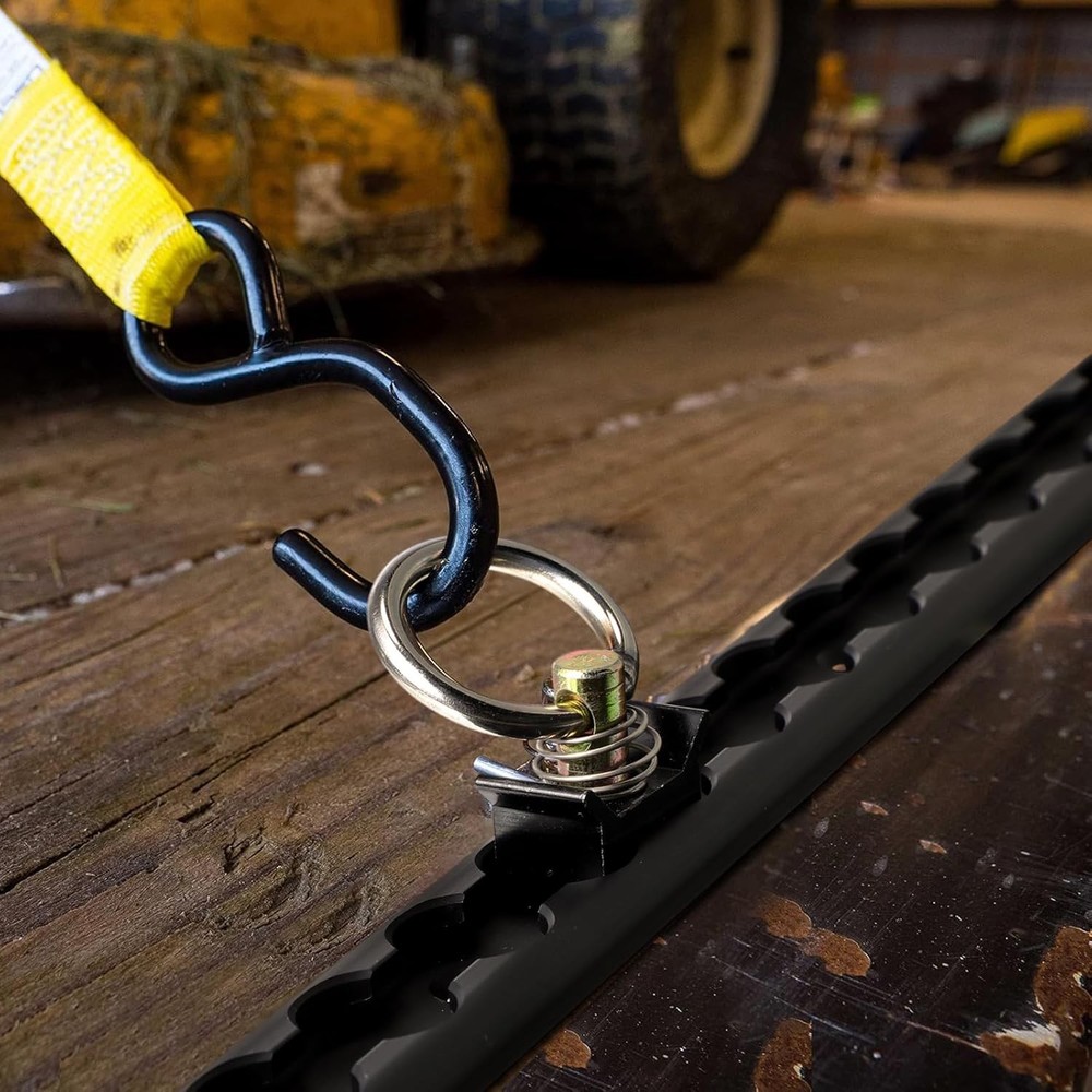 L Track Tie down System, Includes 2 Pack 4Ft Black Anodized Aluminum L-Track and