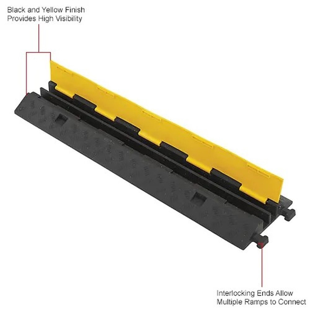 Global Industrial? 2-Channel Industrial Cable Protector, 24,000 lbs. Capacity
