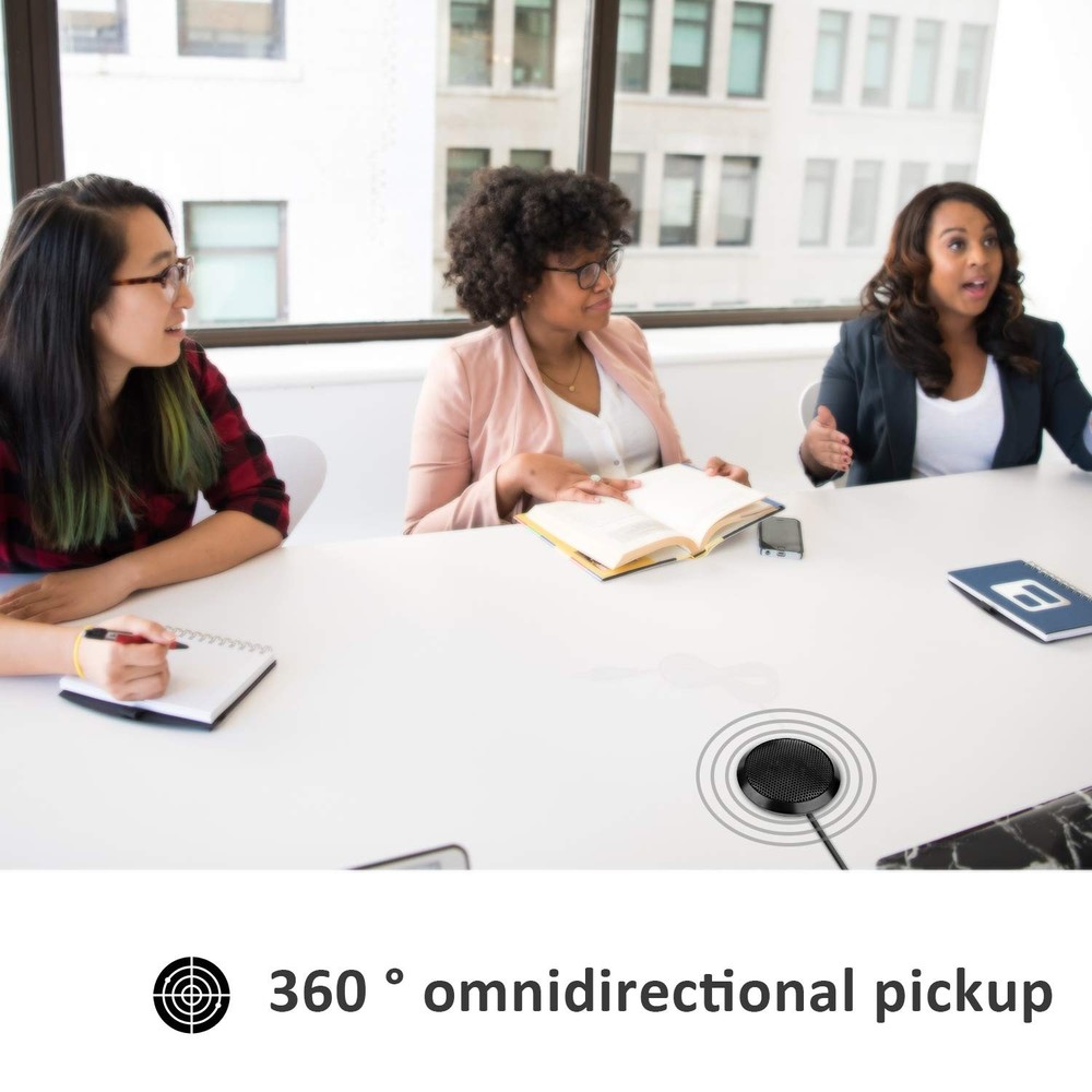 Dreokee Conference Microphone 3.5mm Desktop Computer Mic for 3.5mm, Black