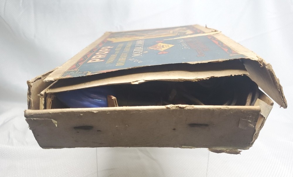 Antique Propp Mazda Lamps Christmas Light Set With Graphic Box, UNTESTED!