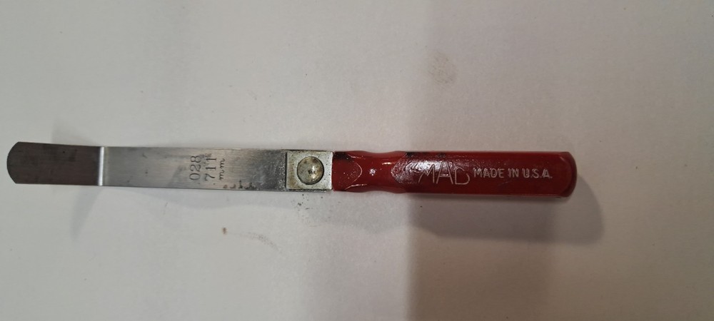 mac tools feeler guage red handle 028, .711mm