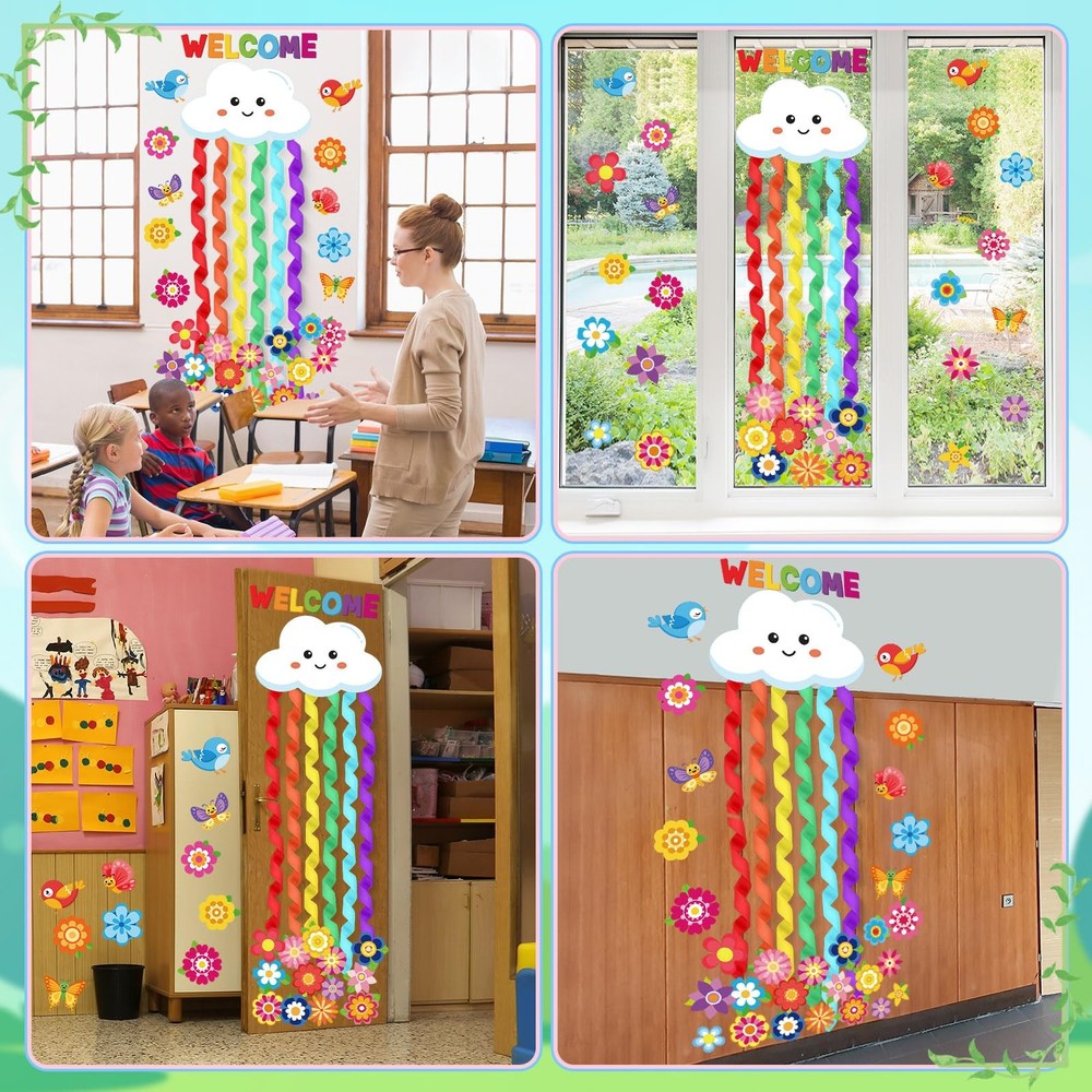 Spring Bulletin Board Decorations Set Welcome Door Decorations for Classroom ...