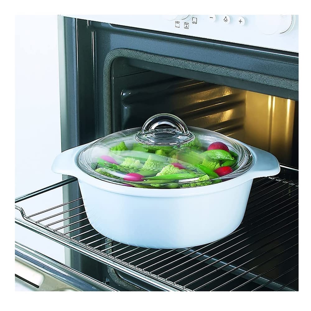 Luminarc Vitro Blooming Round Ceramic Casserole Dish With Lid, 5 Quart