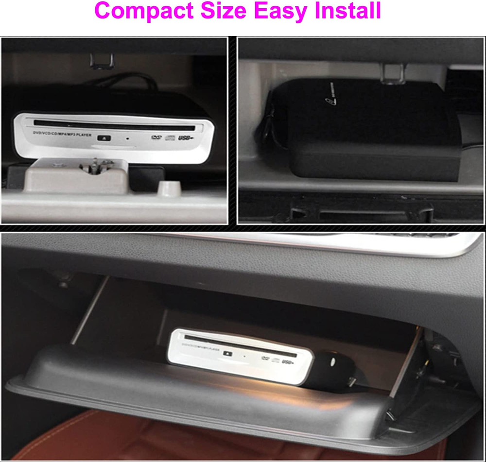External Car Universal CD Player Machine, Vehicle External USB CD Player for Car