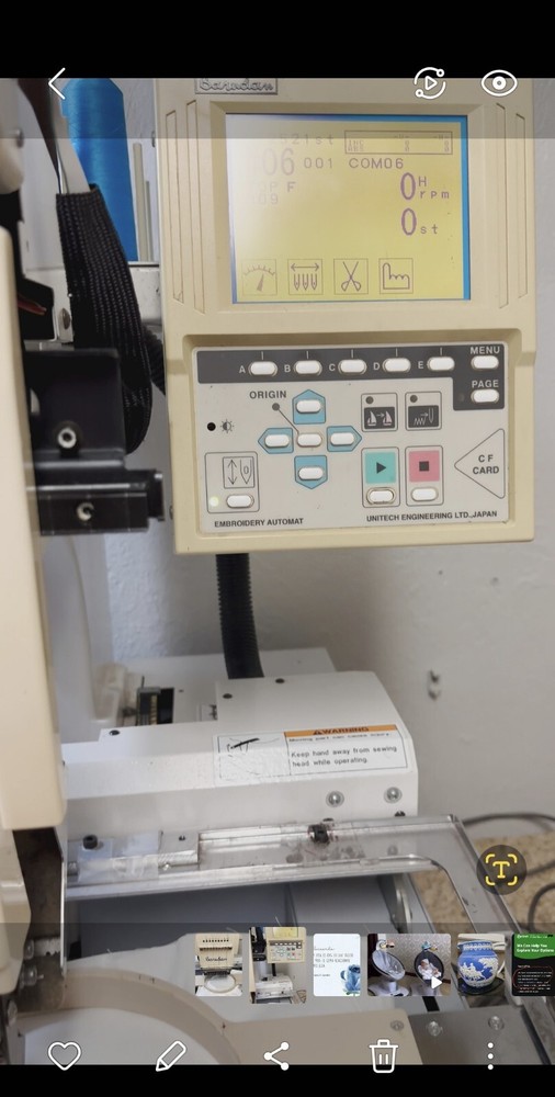 barudan embroidery machine used
