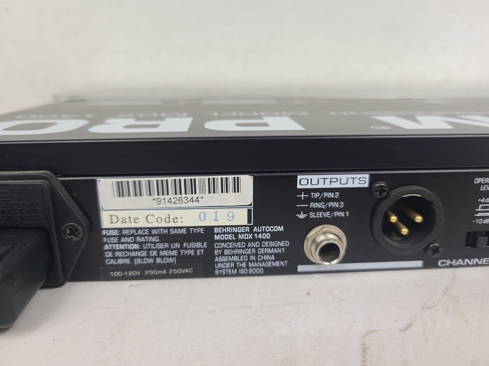 Behringer MDX 1400 Autocom Pro Audio Dynamics Processor With Manual (TESTED)