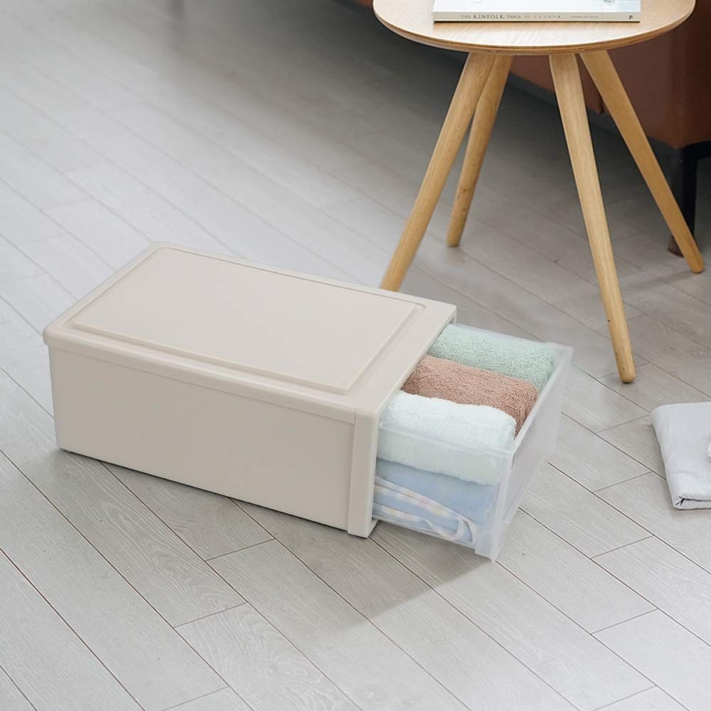 12 Quart Stacking Drawer, 1 Pack Stackable Desktop Drawers Plastic 12 Quart