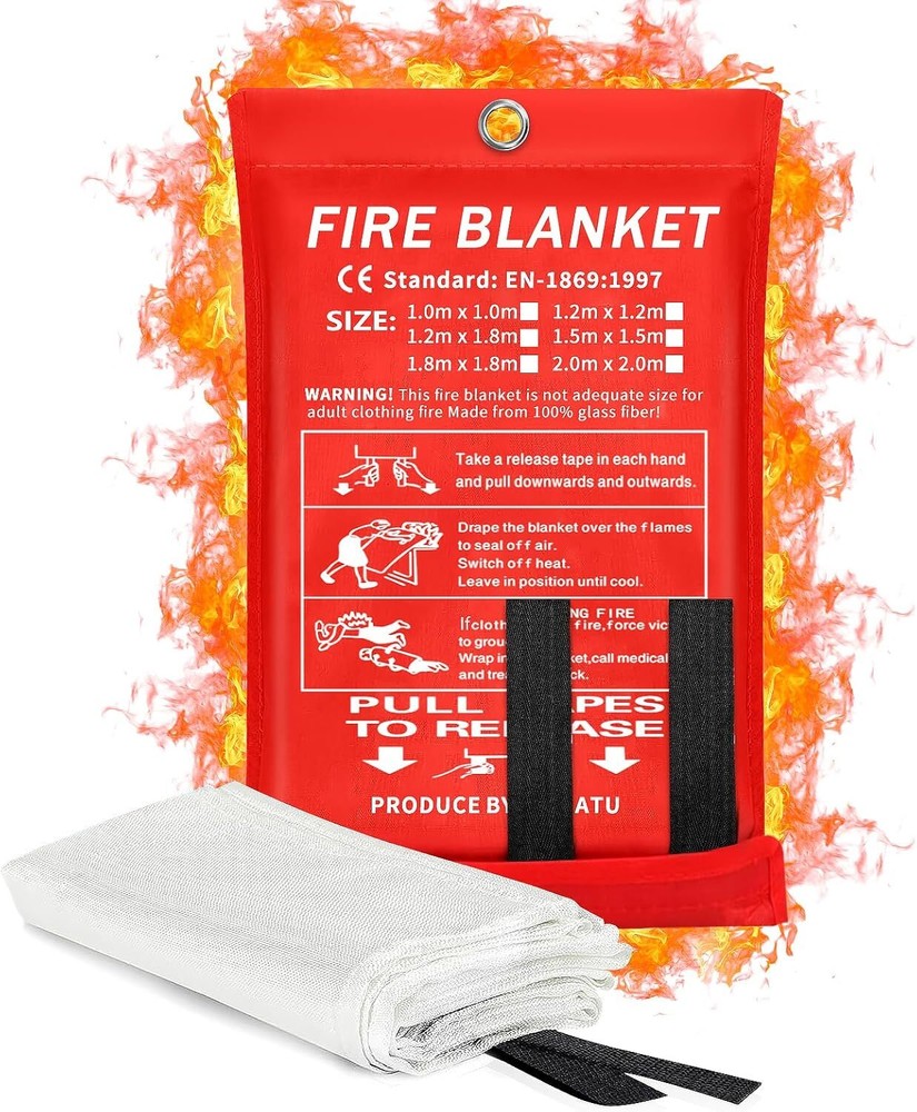 2024 Emergency Fire Blanket, Extinguisher 1 Pack, White