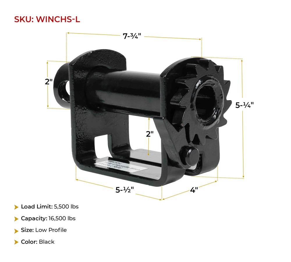Trailer Winch - Low Profile Sliding Double L Style (4 Pack)