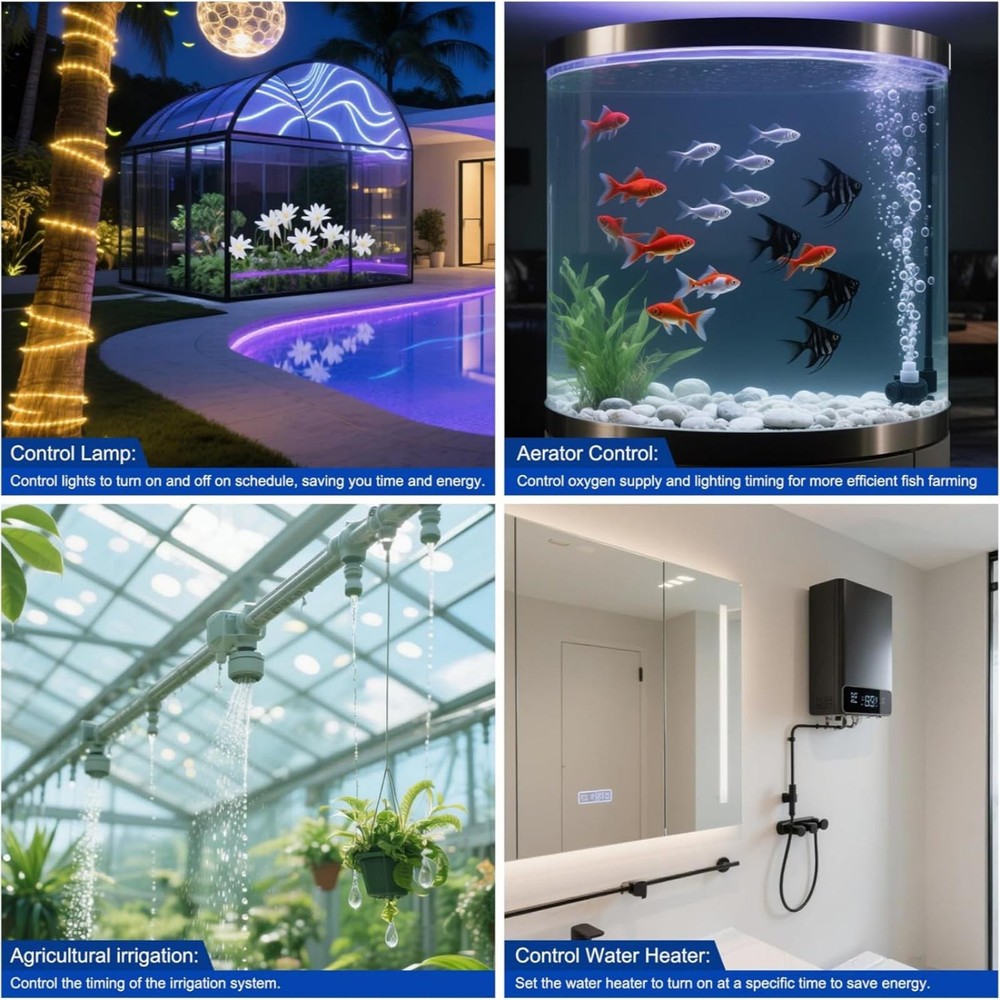 DC 12V Digital LCD Power Timer For Lighting Control 16A Programmable Switch