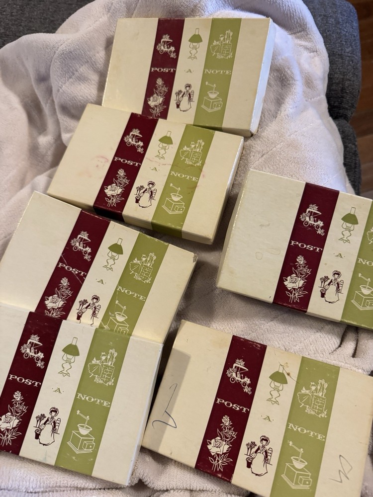 6- VINTAGE BOXES OF POST A NOTE CARDS