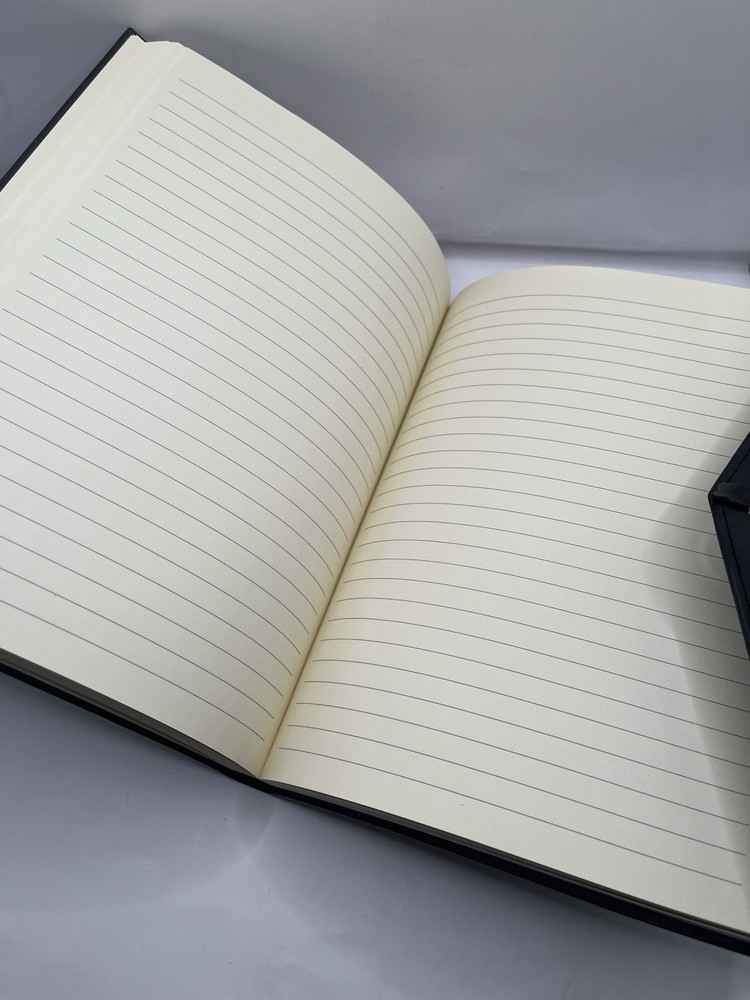 Genuine Leather Notebook Black New