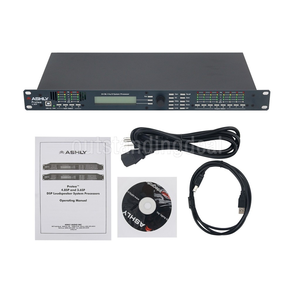4.8SP 110V Digital DSP Audio Processor 4 Input 8 Output Sound System USA