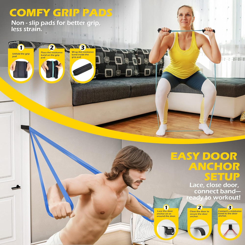 Pull up Bands, Resistance Bands Set for Pull-Up Assistance, Exercise Bands with