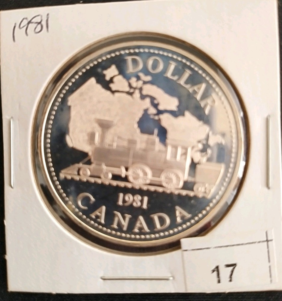 1981 Canada "Railway Centennial" Silver Dollar