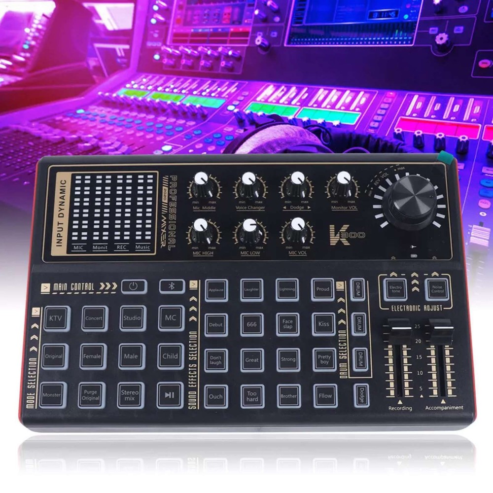 For Live Steaming For Podcasts K300 Sound Card Multi-platform Compatibility