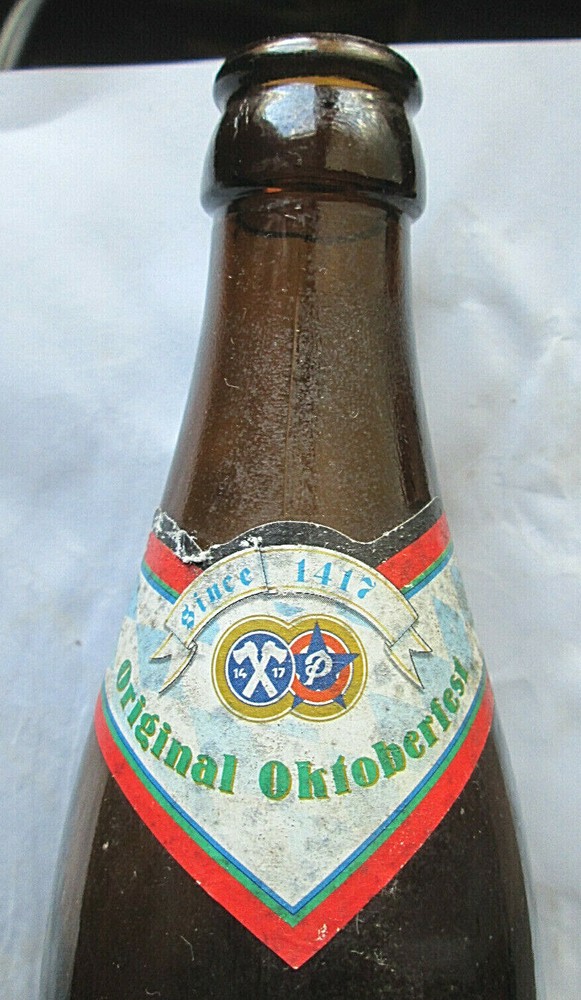HACKER PSCHORR ORIGINAL OCTOBER FEST AMBER MARZEN SINCE 1417, BROWN, EMPTY, USED