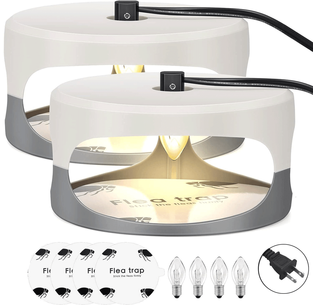 Electric Flea Bed Bug Trap Odorless Cleaner and Flea Killer Trap Pad 2 Packs