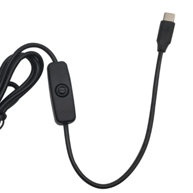 Raspberry PI generation 4 4B special power adapter type-C with switch button