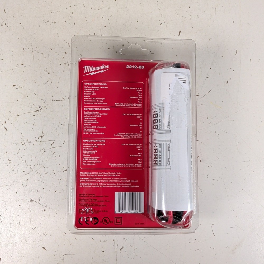 Milwaukee 2212-20 600V Auto Function Voltage/Continuity Tester