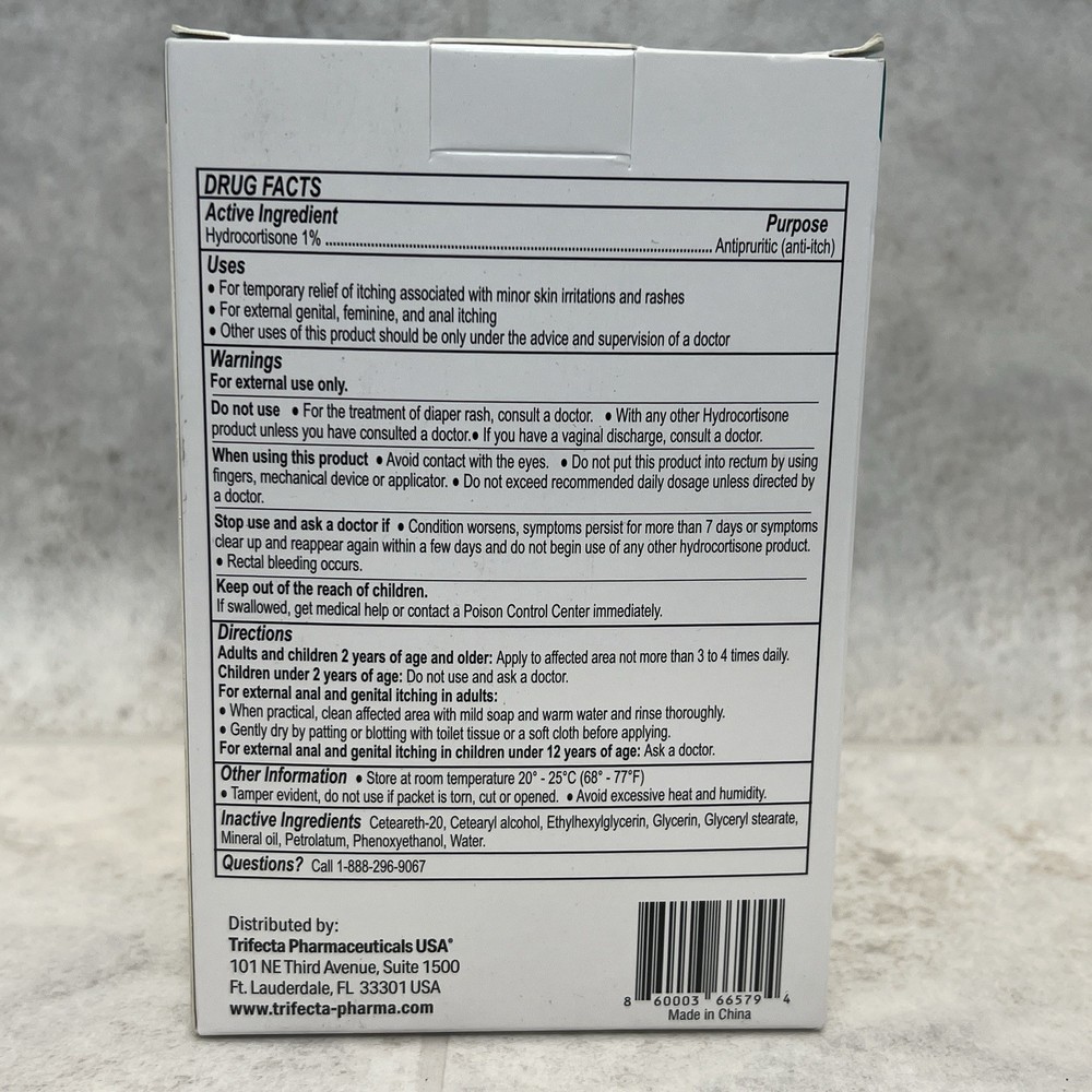 Globe- 144 Pack Hydrocortisone 1% Maximum Strength Cream, 0.9g Single Packets