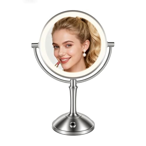Vanity Mirror with Lights,360 Magnifying mirror with Light 10X,3 Light