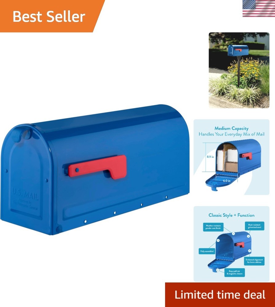 7600BE MB1 Mailbox, Medium, Blue