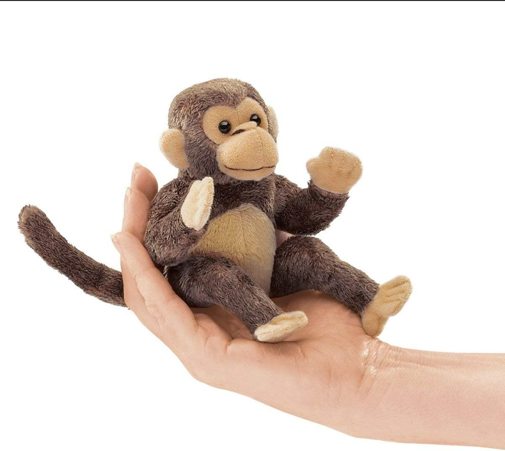 Mini Monkey Finger Puppet , Brown