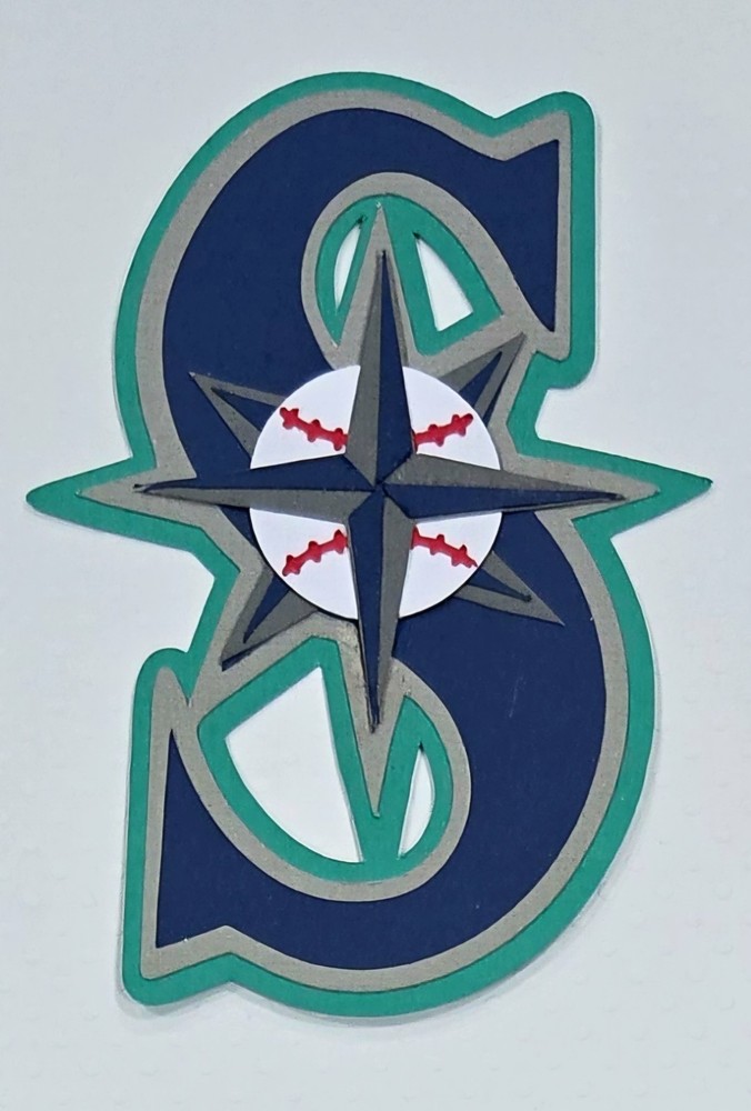 Mariners Inspired Title. Scrapbook, Card making Paper Piecing