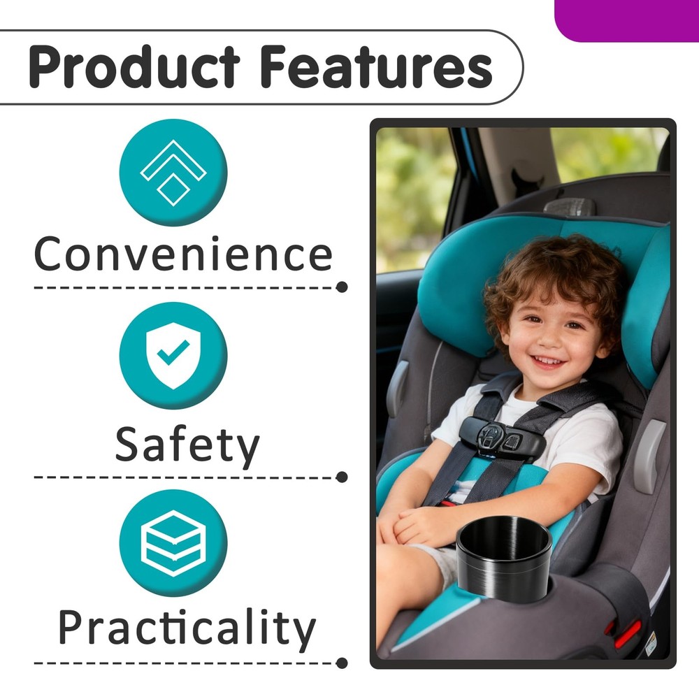 Cup Holder Replacement for Car Seats, Easy Snap Installation, Durable 2Pack