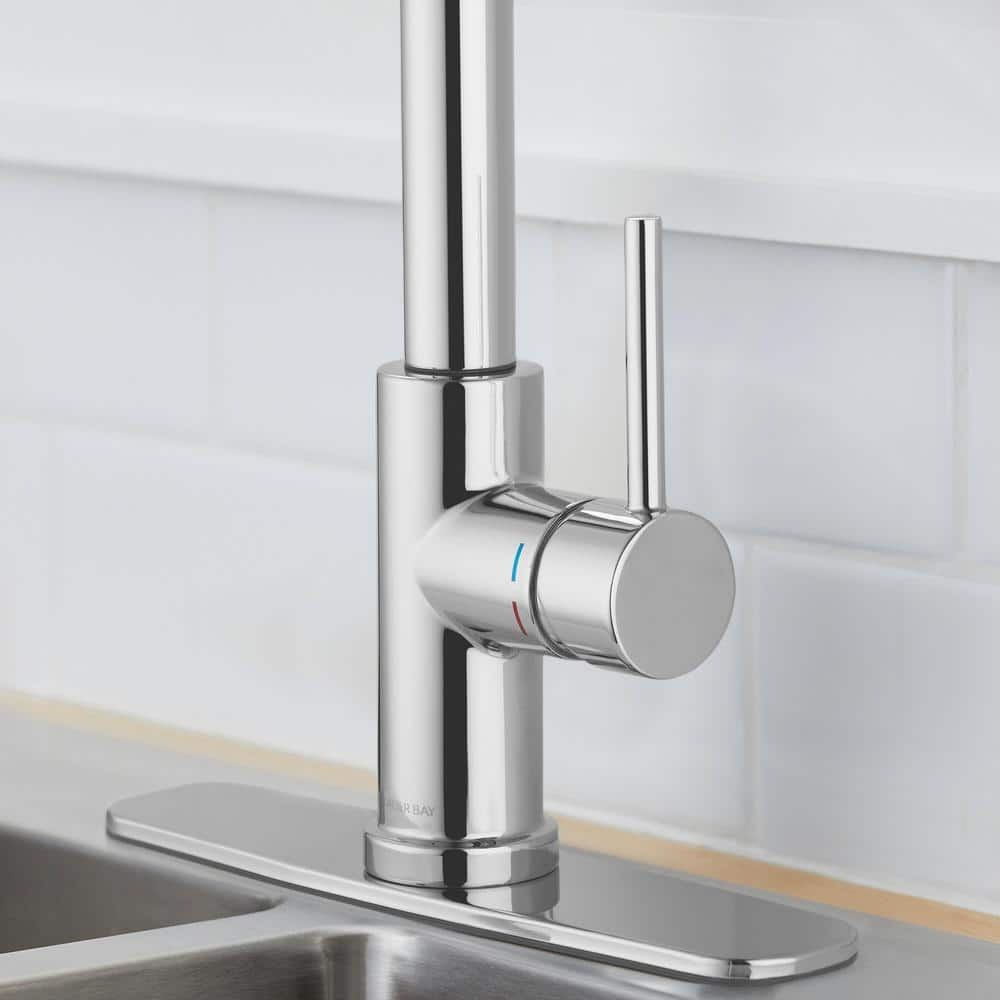 Glacier Bay Paulina Single-Handle Spring Neck Pull Down Sprayer Kitchen Faucet