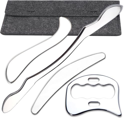 4 in 1 Muscle Scraper Tool Set-Gua Sha Massage Scraping Tools for Soft Tissue