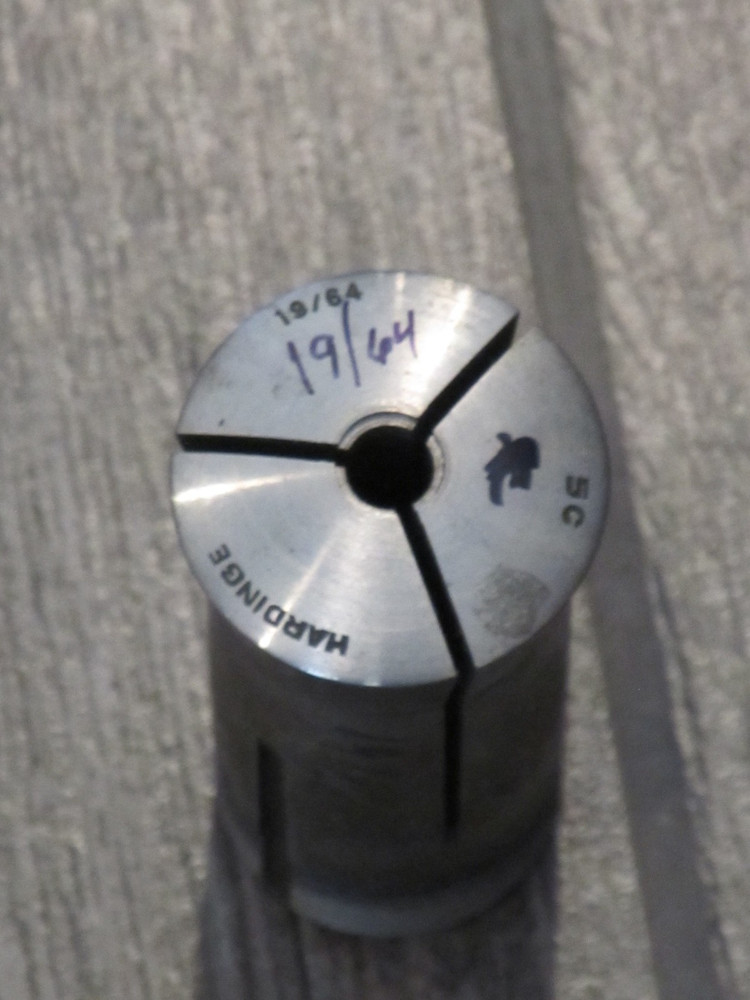 HARDINGE 5C Round Collet 19/64 in. With Internal & External Threads