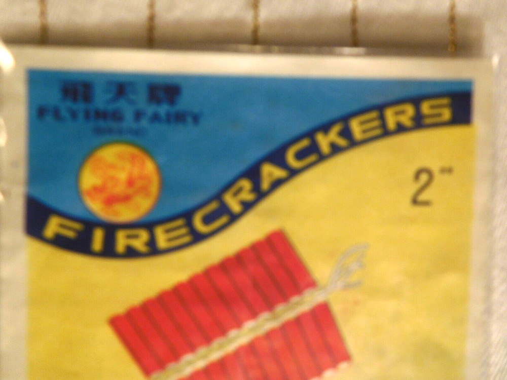 Vintage Flying Fairy Superior Mandarin Firecracker Firework Label