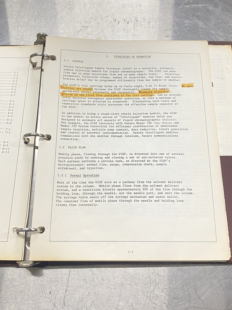 Waters Intelligent Sample Processor WISP 710B- Users Guide / Instructions Manual